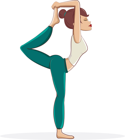 Woman doing yoga design vector set 10 yoga woman doing design   