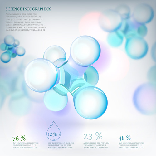 Modern science infographics vector set 03 science modern infographics   