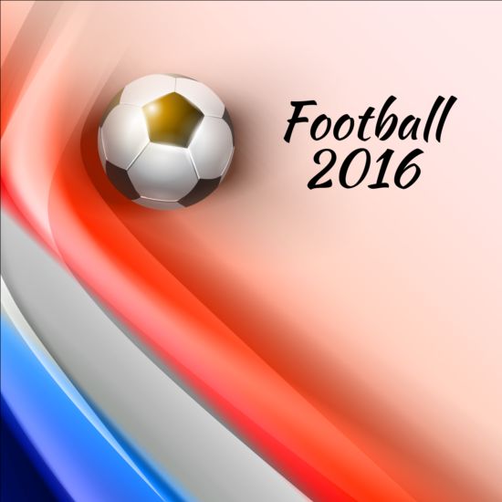 2016 Football with colorful background vectors 06 football colorful background 2016   