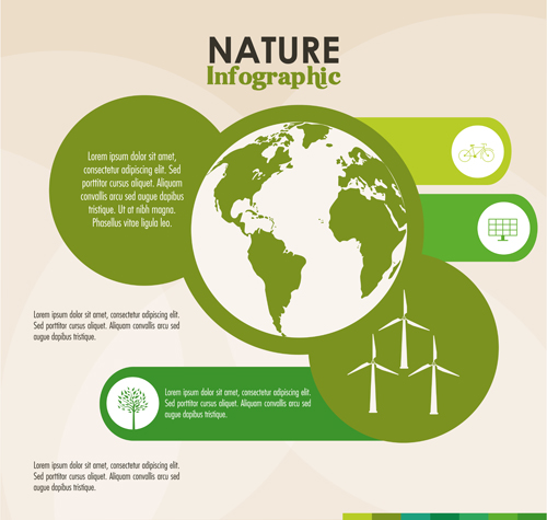 Nature Infographic vectors material 09 nature infographic   