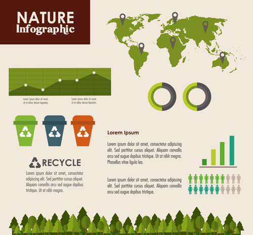 Nature Infographic vectors material 08 nature infographic   