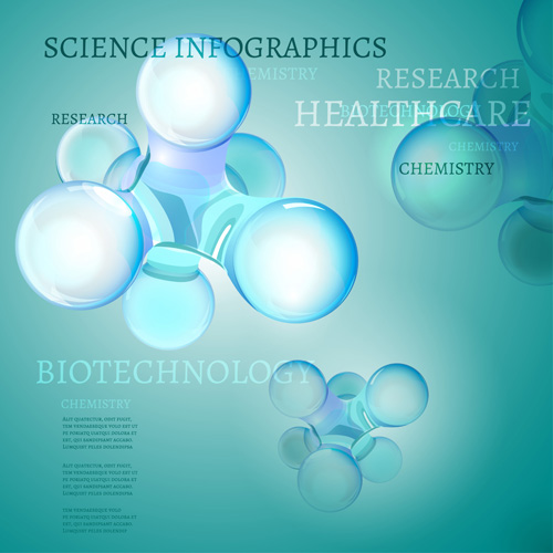 Modern science infographics vector set 01 science modern infographics   