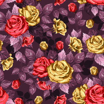 Vintage roses seamless pattern vector graphic 02 vector graphic seamless roses pattern vector pattern   