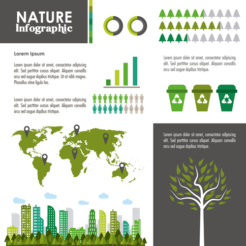 Nature Infographic vectors material 06 nature infographic   