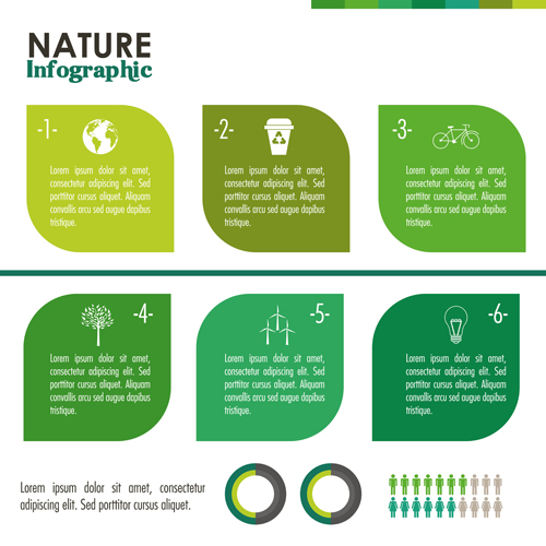 Nature Infographic vectors material 03 nature infographic   