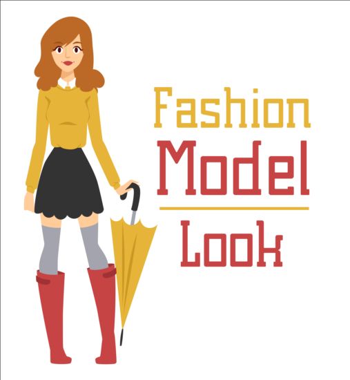 Fashion model vector material 08 model fashion   