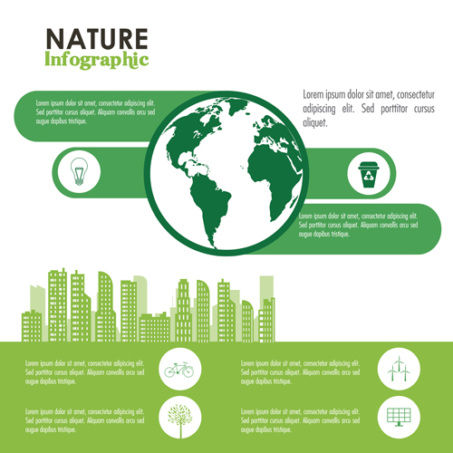 Nature Infographic vectors material 02 nature infographic   