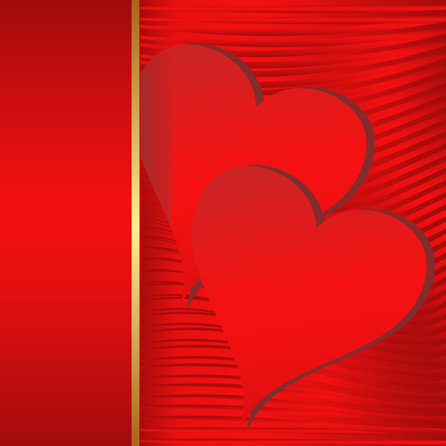 Red background and red heart vector valentines Valentine red background heart background   