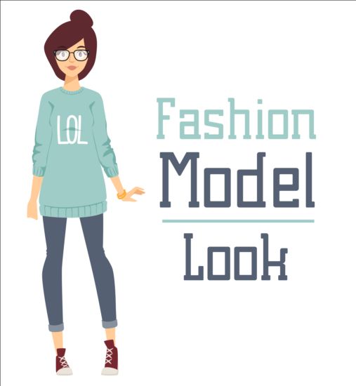 Fashion model vector material 07 model fashion   