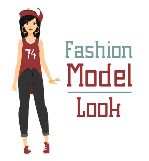 Fashion model vector material 06 model fashion   