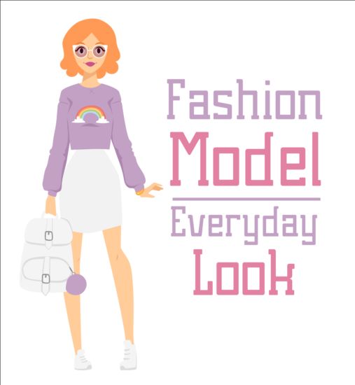 Fashion model vector material 05 model fashion   