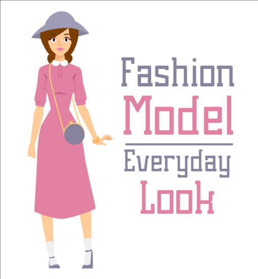 Fashion model vector material 04 model fashion   