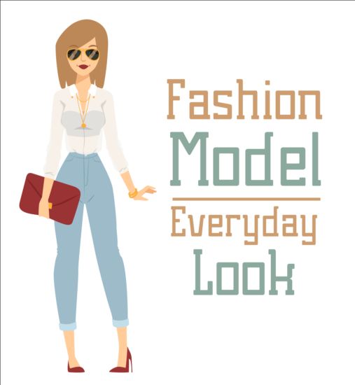 Fashion model vector material 03 model fashion   