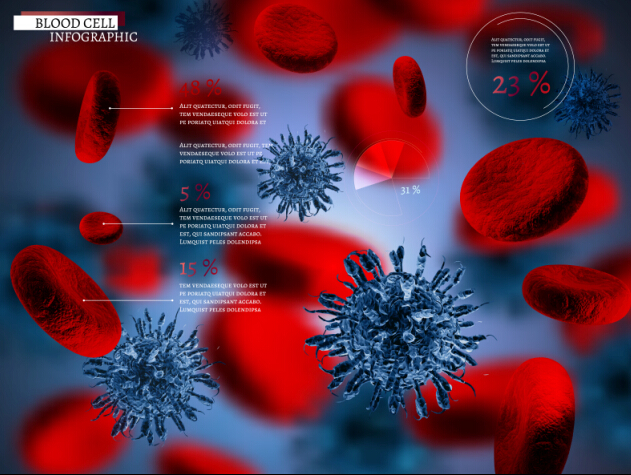 Creative blood cell infographic design vector 04 infographic creative cell blood   