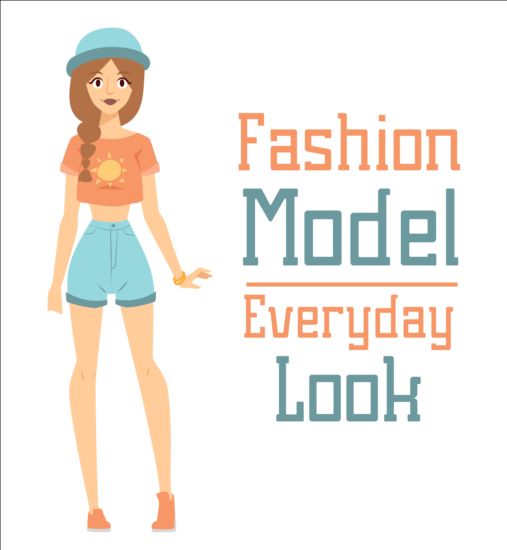 Fashion model vector material 02 model fashion   