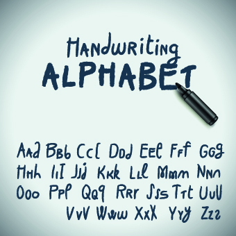 Hand drawn alphabet font vector set 04 hand-draw hand drawn alphabet   