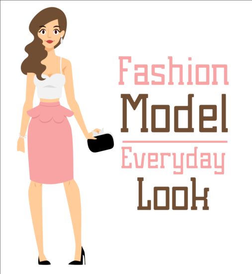 Fashion model vector material 01 model fashion   