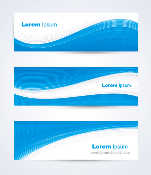 Blue curves abstract banners vector 02 curves blue curve blue   