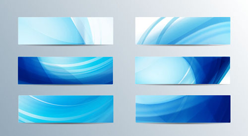 Blue curves abstract banners vector 01 curves blue curve blue   