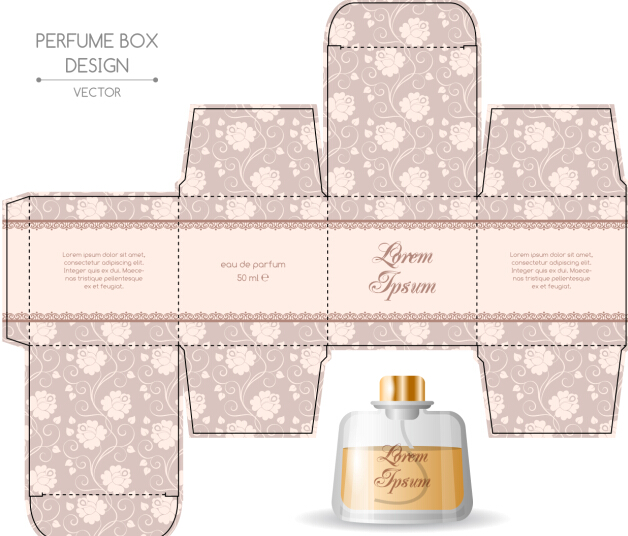 Perfume packging box material vector set 09 perfume packging box   