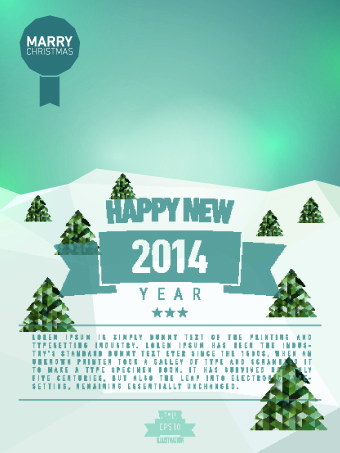 Vintage 2014 New Year holiday backgrounds vector set 02 new year backgrounds background   