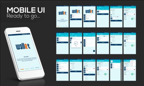 Mobile application theme design vector 05 theme mobile application   