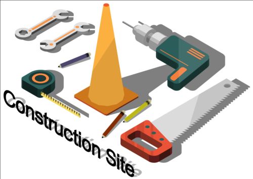 Construction site isometry infographic vector 09 site isometry infographic construction   