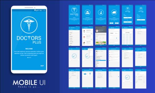 Mobile application theme design vector 04 theme mobile application   