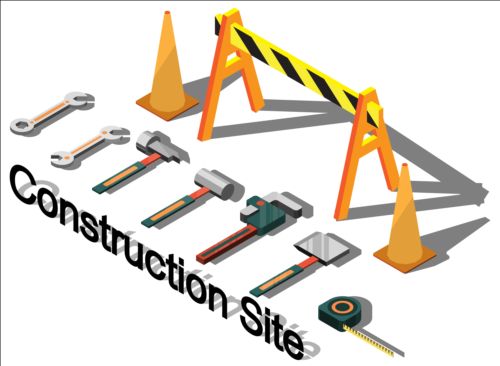 Construction site isometry infographic vector 08 site isometry infographic construction   