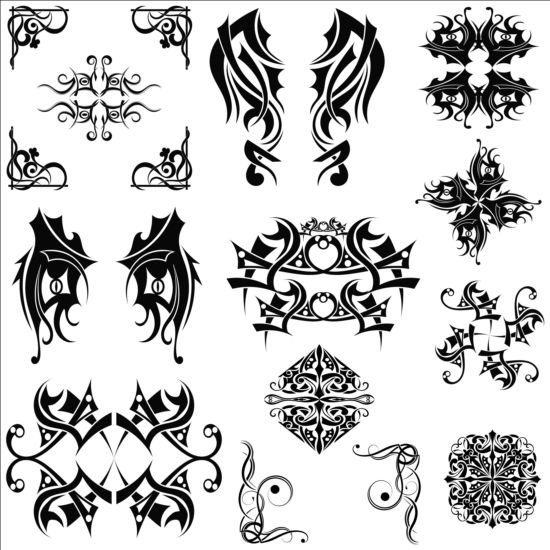 Ornaments tattoo pattern vector 03 tattoo pattern ornaments   