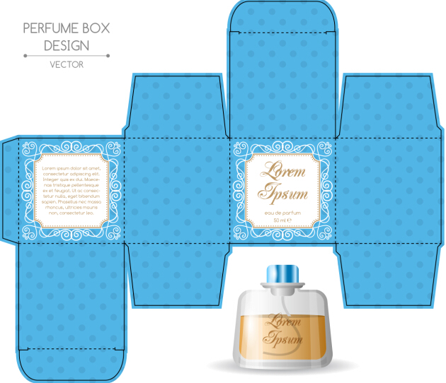 Perfume packging box material vector set 06 perfume packging box   