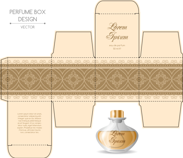 Perfume packging box material vector set 04 perfume packging box   