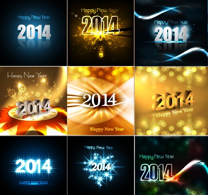 Abstract 2014 New Year vector background 02 Vector Background new year background 2014   