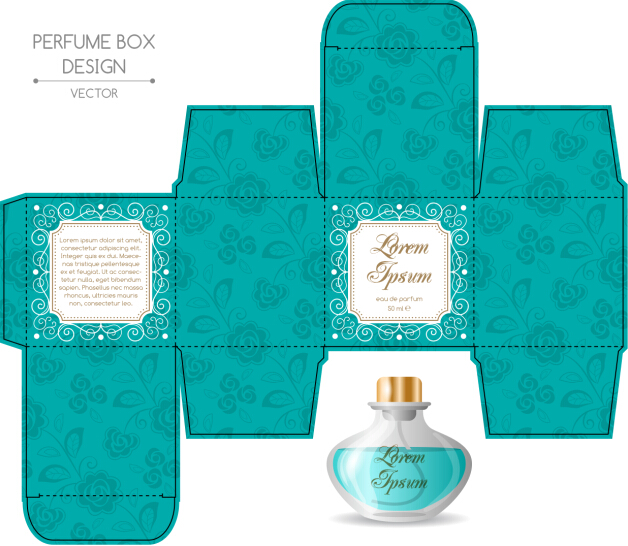 Perfume packging box material vector set 02 perfume packging box   