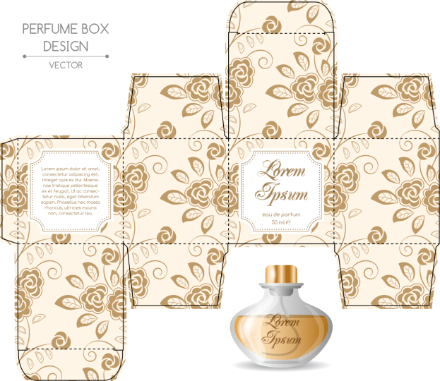 Perfume packging box material vector set 01 perfume packging box   