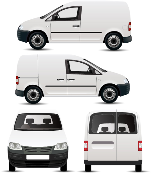 White minivan illustration vector 01 white minivan   