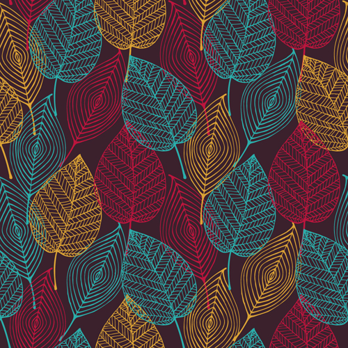 Leaves textures pattern seamless vector 01 textures seamless pattern leaves   