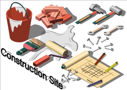 Construction site isometry infographic vector 13 site isometry infographic construction   