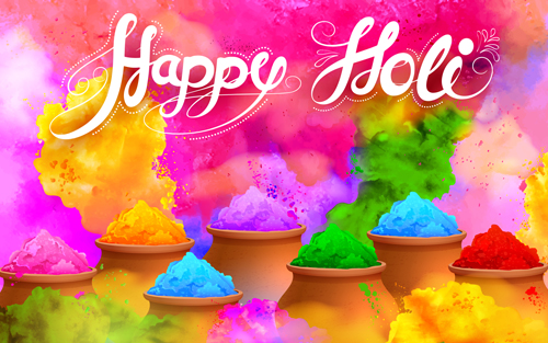 Happy holi colorful art background vector holi happy colorful background   