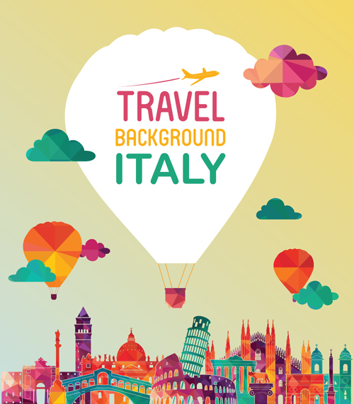 Italy travel background art vector 02 travel Italy background   