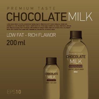 Creative Chocolate milk advertising cover vector 05 milk creative cover chocolate   