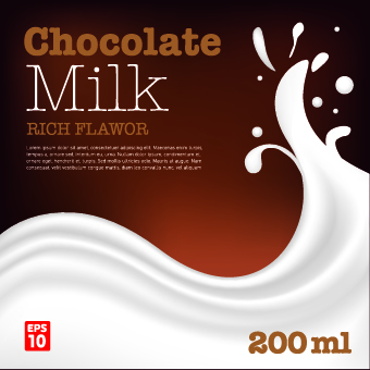 Creative Chocolate milk advertising cover vector 04 creative cover chocolate 2014   