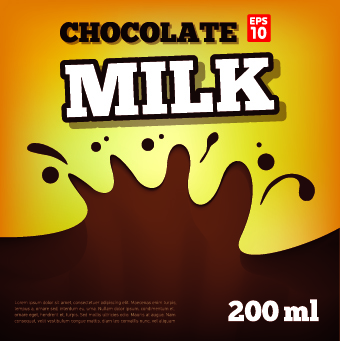 Creative Chocolate milk advertising cover vector 03 creative cover chocolate advertising   