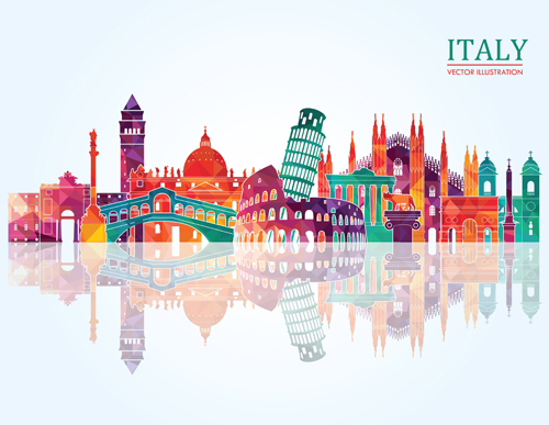 Italy travel background art vector 01 travel Italy background   