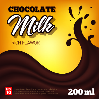 Creative Chocolate milk advertising cover vector 02 creative cover chocolate 2014   