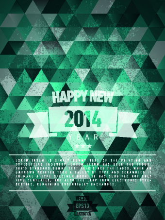 Vintage 2014 New Year holiday backgrounds vector set 05 vintage new year holiday backgrounds background   