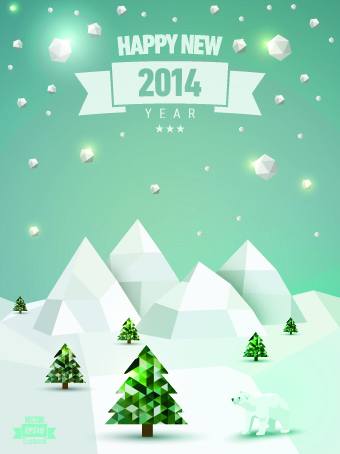 Vintage 2014 New Year holiday backgrounds vector set 04 vintage new year backgrounds background   