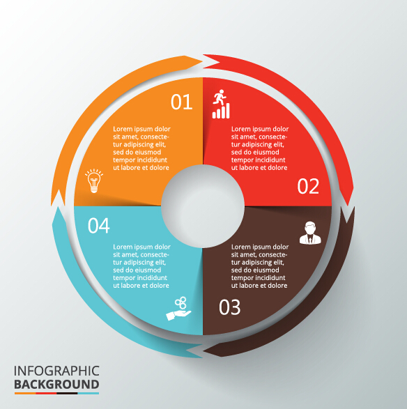 Modern circular infographics vector design set 13 modern infographics circular   