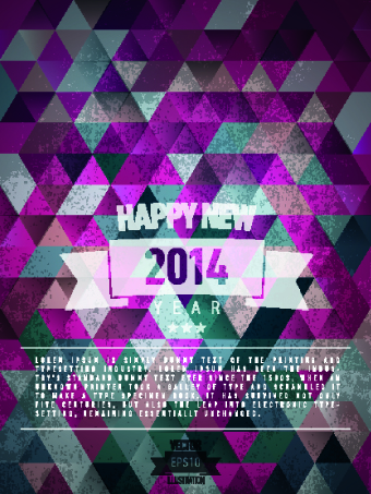 Vintage 2014 New Year holiday backgrounds vector set 03 vintage new year backgrounds background   