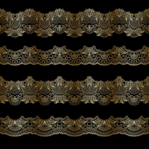 Golden decor borders vector graphics 04 graphics golden decor borders   